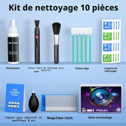 Kit de Nettoyage pour Appareil Photo, kit de Nettoyage d'objectif d'appareil Photo pour Appareil Photo Reflex numérique Compatib