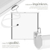 tectake® Écran de Projection 152x152cm, Toile projecteur 85" Format 1:1/16:9/4:3, Compatible HDTV et 3D, Ecran Projection Enroul