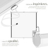 tectake® Écran de Projection 178x178cm, Toile projecteur 99" Format 1:1/16:9/4:3, Compatible HDTV et 3D, Ecran Projection Enroul
