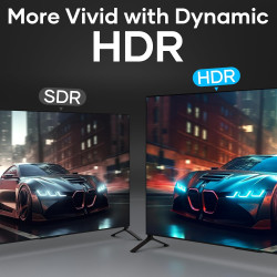 Cable HDMI 2Mètres 10K 8K,Câble HDMI 2.1 Ultra Haute Vitesse 10K 8K@60Hz 4K@120Hz 7680P Supporte HDR10 eARC 3D HDCP 2.2 & 2.3,Co