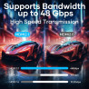 Cable HDMI 2Mètres 10K 8K,Câble HDMI 2.1 Ultra Haute Vitesse 10K 8K@60Hz 4K@120Hz 7680P Supporte HDR10 eARC 3D HDCP 2.2 & 2.3,Co