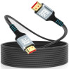 Cable HDMI 3Mètres 10K 8K,Câble HDMI 2.1 Ultra Haute Vitesse 10K 8K@60Hz 4K@120Hz 7680P Supporte HDR10 eARC 3D HDCP 2.2 & 2.3,Co