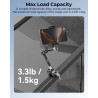 SMALLRIG Pince avec Trous Filetés de 1/4" et 3/8", Bras Articulé Magique Réglable de 9,8 Pouces avec Support de Téléphone pour C