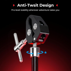SMALLRIG Bras Magique avec Super Pince pour Caméras d'action, Fixation pour GoPro Hero 13/12/11, DJI Osmo Action 5 Pro/4/3, Inst