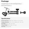 SMALLRIG Bras Magique avec Super Pince pour Caméras d'action, Fixation pour GoPro Hero 13/12/11, DJI Osmo Action 5 Pro/4/3, Inst