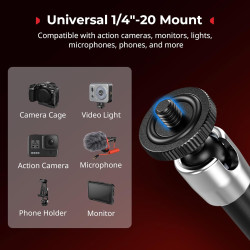 SMALLRIG Bras Magique avec vis 6,35 mm, Support de Téléphone pour Magsafe et Anneau Adaptateur Magnétique, Bras Magique 28 cm po