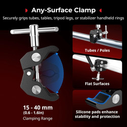 SMALLRIG Bras Magique avec vis 6,35 mm, Support de Téléphone pour Magsafe et Anneau Adaptateur Magnétique, Bras Magique 28 cm po