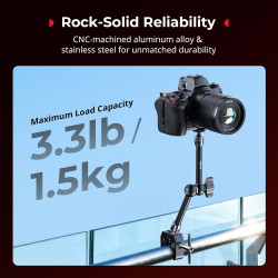 SMALLRIG Bras Magique avec vis 6,35 mm, Support de Téléphone pour Magsafe et Anneau Adaptateur Magnétique, Bras Magique 28 cm po