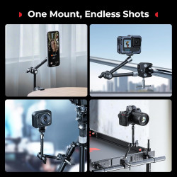 SMALLRIG Bras Magique avec vis 6,35 mm, Support de Téléphone pour Magsafe et Anneau Adaptateur Magnétique, Bras Magique 28 cm po