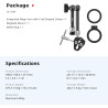 SMALLRIG Bras Magique avec vis 6,35 mm, Support de Téléphone pour Magsafe et Anneau Adaptateur Magnétique, Bras Magique 28 cm po