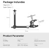 SMALLRIG Super Clamp et Bras Magique Articulé à Friction Réglable de 10 Pouces avec Vis 1/4" pour Moniteur LCD/Lumières LED - 27