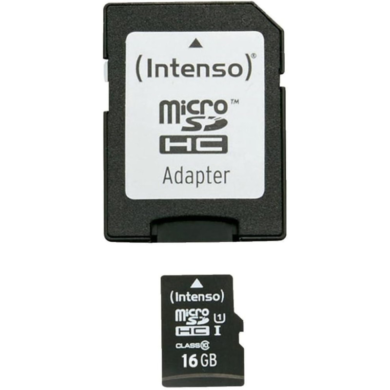 Intenso 3423470 Micro Carte SDHC UHS-I Classe 10 16 Go Noir