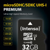 Intenso 512 Go Premium Carte Mémoire microSD avec Adaptateur SD, Classe 10 UHS-I, Vitesse de Lecture maximale de 45 Mo/s de ARCA