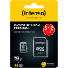 Intenso 512 Go Premium Carte Mémoire microSD avec Adaptateur SD, Classe 10 UHS-I, Vitesse de Lecture maximale de 45 Mo/s de ARCA