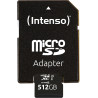 Intenso 512 Go Premium Carte Mémoire microSD avec Adaptateur SD, Classe 10 UHS-I, Vitesse de Lecture maximale de 45 Mo/s de ARCA