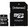 Intenso Carte mémoire microSDHC Professionnelle 256 Go Classe 10 UHS-I, U3, V30 avec Adaptateur SD, pour Enregistrement 4K, GoPr