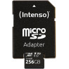 Intenso Carte mémoire microSDHC Professionnelle 256 Go Classe 10 UHS-I, U3, V30 avec Adaptateur SD, pour Enregistrement 4K, GoPr