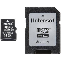 Intenso 3433470 Carte mémoire microSDHC Classe 10 16 Go + Adaptateur