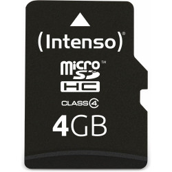 Intenso 3403450 Carte Micro SD/SDHC 4 Go Classe 4 Noir