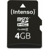Intenso 3403450 Carte Micro SD/SDHC 4 Go Classe 4 Noir
