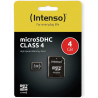 Intenso 3403450 Carte Micro SD/SDHC 4 Go Classe 4 Noir