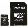Intenso 3403450 Carte Micro SD/SDHC 4 Go Classe 4 Noir
