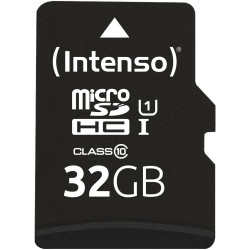 Intenso 3423480 Micro Carte SDHC UHS-I Classe 10 32 Go Noir