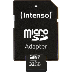 Intenso 3423480 Micro Carte SDHC UHS-I Classe 10 32 Go Noir