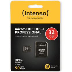 Intenso professional microsdhc memory card, class 10 uhs-i, 32 gb, bleu