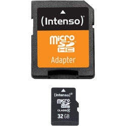 Intenso 3403480 Carte Micro SD/SDHC 32 Go Classe 4 Noir