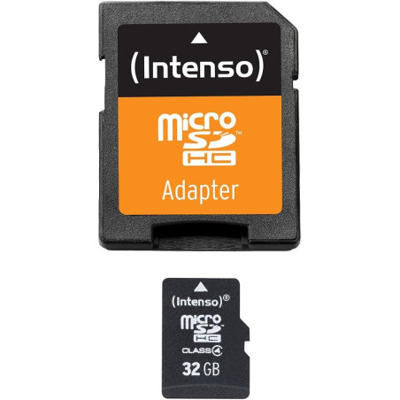 Intenso 3403480 Carte Micro SD/SDHC 32 Go Classe 4 Noir
