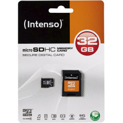 Intenso 3403480 Carte Micro SD/SDHC 32 Go Classe 4 Noir