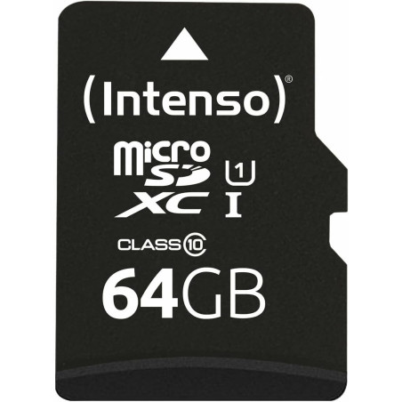 Intenso 3423490 Carte Micro SDXC Classe 10 64 Go Noir