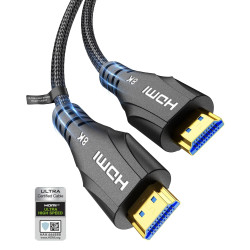 Cratree 10K 8K Câble HDMI 1m,Certifié Ultra Haute Vitesse Câble HDMI 4K 120Hz 8K 60Hz 48Gbps,Supporte eARC HDCP 2.2 2.3 Compatib