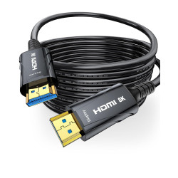 Cratree Câble HDMI Fibre Optique 45m- Câble HDMI 48gbps, 8K@60HZ, 4k@120hz, HDCP 2.2 et 2.3, hdr10, Compatible avec PS5 Blu-Ray 
