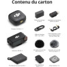 DJI Mic 3 (2 TX + 1 RX + Boîtier de Recharge), Microphone sans Fil pour iPhone/caméra/Android, ultraléger, contrôle de Gain adap