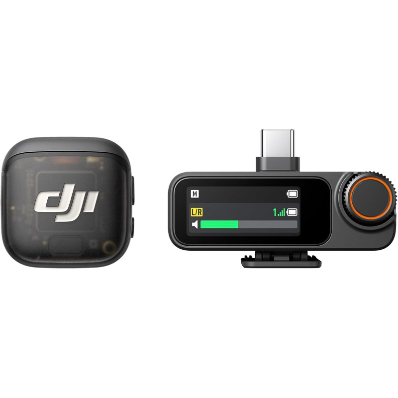 DJI Mic 3 (1 TX + 1 RX), Microphone Cravate sans Fil pour iPhone/caméra/Android, ultraléger, durée de Fonctionnement prolongée e