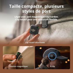 Émetteur DJI Mic 3, Mini Microphone sans Fil pour iPhone/caméra/Android, léger et intuitif, Microphone lavallière
