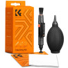 K&F CONCEPT Kit de Nettoyage 4 en 1 (Pinceau de Nettoyage + Chiffon Microfibre + Poire pour Photo) pour Objectif de Caméra Refle