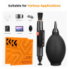 K&F CONCEPT Kit de Nettoyage 4 en 1 (Pinceau de Nettoyage + Chiffon Microfibre + Poire pour Photo) pour Objectif de Caméra Refle