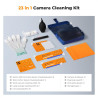 K&F CONCEPT Kit de Nettoyage Photo : Poire Soufflante + Stylo + 2 Styles de Chiffon + Écouvillons pour Capteur APS-C/APS Full Fr