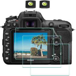 ULBTER Vitre Protection pour Nikon D7500 Verre Trempé Protection Ecran et Housse de Sabot, 0,3mm Dureté 9H screen protector Anti