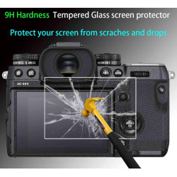 ULBTER Vitre Protection pour Nikon D7500 Verre Trempé Protection Ecran et Housse de Sabot, 0,3mm Dureté 9H screen protector Anti