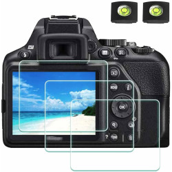 ULBTER vitre protection pour Nikon D3500 D3400 D3300 D3200 D3100 et Housse de Sabot, D3500 Verre Trempé protection ecran 0,3mm D