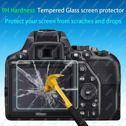ULBTER vitre protection pour Nikon D3500 D3400 D3300 D3200 D3100 et Housse de Sabot, D3500 Verre Trempé protection ecran 0,3mm D
