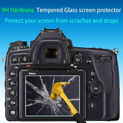 ULBTER Film de Protection d'Ecran pour Nikon D6 D850 D800 D750 D610 D600 D500 et Housse de Sabot, Protecteur Verre Trempé Optiqu