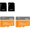 256GB Micro Memory Card Class 10 Memory Cards with Adapter Class 10 High Speed Mini TF Card for Smartphones/Camera/Tablet 2-Pack