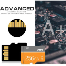 256GB Micro Memory Card Class 10 Memory Cards with Adapter Class 10 High Speed Mini TF Card for Smartphones/Camera/Tablet 2-Pack