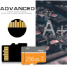 256GB Micro Memory Card Class 10 Memory Cards with Adapter Class 10 High Speed Mini TF Card for Smartphones/Camera/Tablet 2-Pack