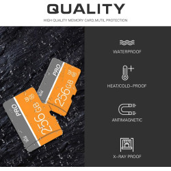 256GB Micro Memory Card Class 10 Memory Cards with Adapter Class 10 High Speed Mini TF Card for Smartphones/Camera/Tablet 2-Pack